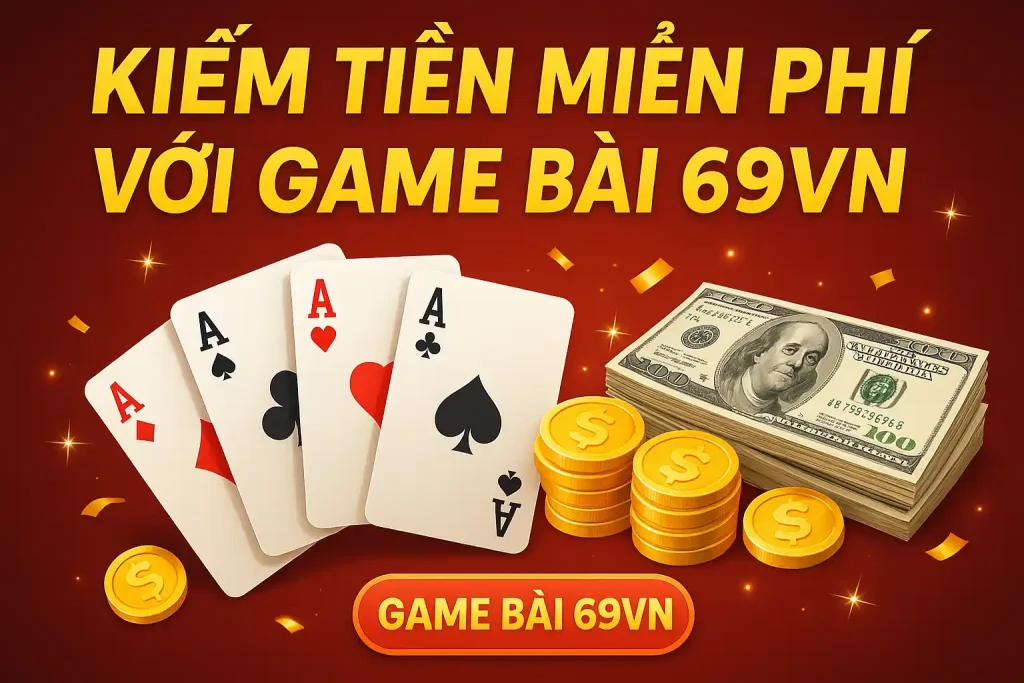 kiếm tiền miễn phí với game bài 69vn